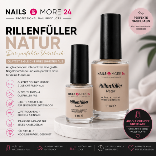 Rillenfüller Natur | Base Coat Pinselflasche
